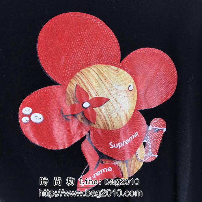 LV路易威登 Lv X SuP聯名款 19早春新款 太陽花趣味公仔印花 絲光棉短袖 情侶款 ydi1970